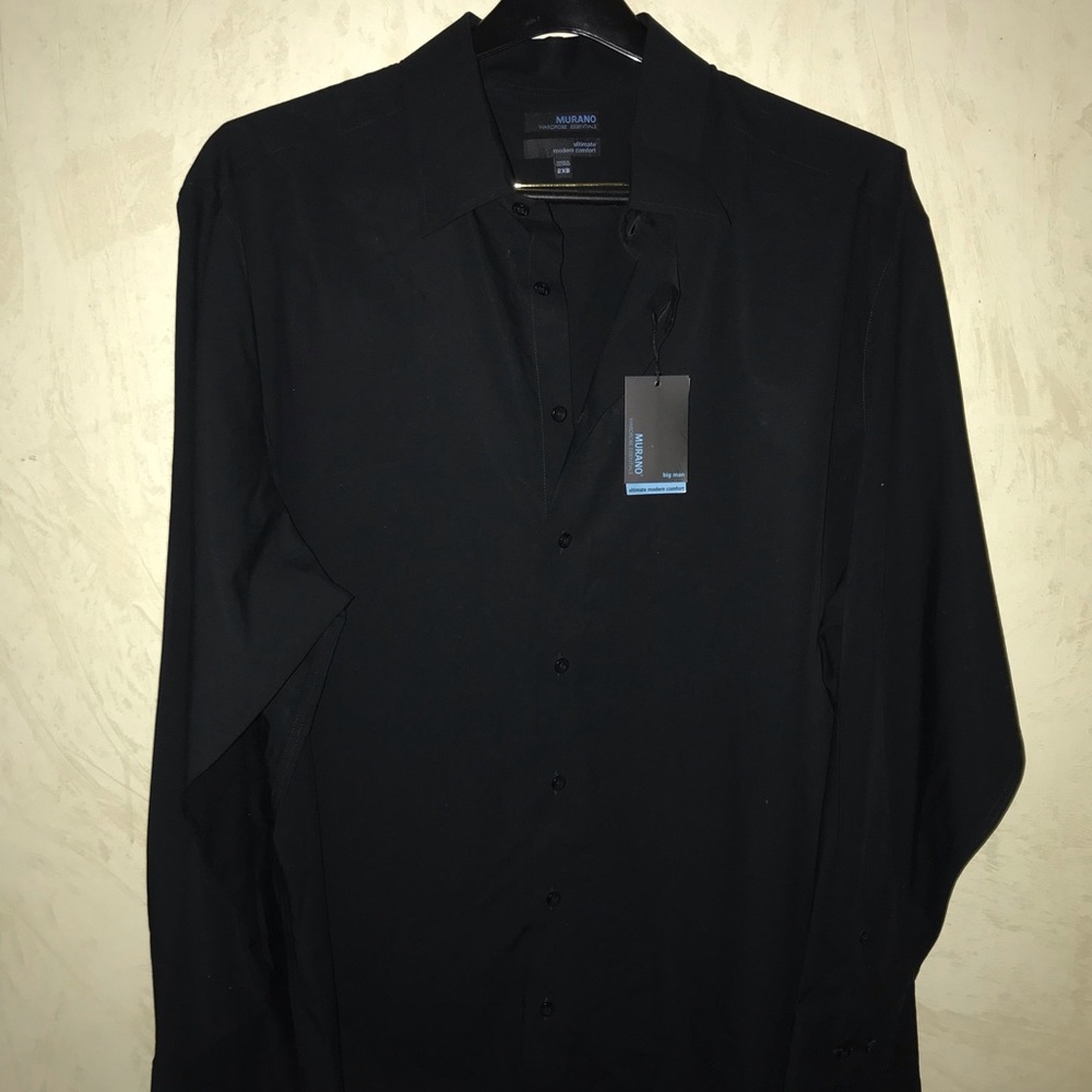 Men’s Murano Wardrobe Essentials, men’s shirt, black size 2XB (big and tall)